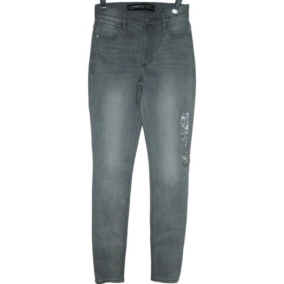 Express Size 0 x 31" Gray High Rise Ultimate Stretch Jean Legging skinny jeans - Picture 1 of 8